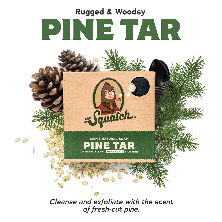 4-Pack Pine Tar Natural Bar Soap J4