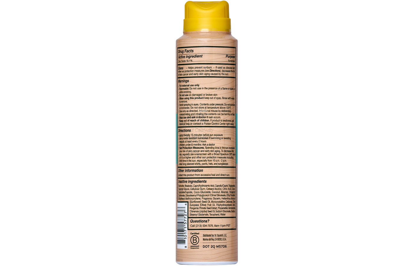 Spray Sunscreen | SPF 30 UVA/UVB Protection | Non-Greasy Mineral Sunscreen for Men K0