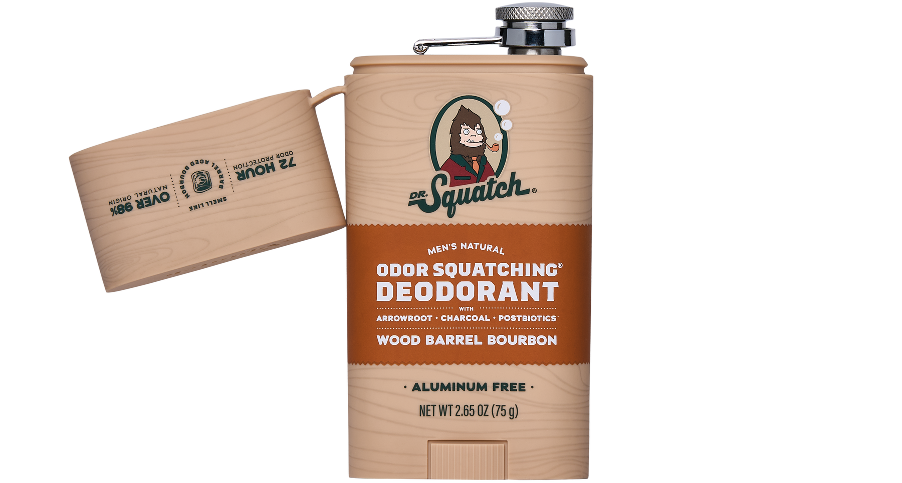 Wood Barrel Bourbon Deo Flask V9