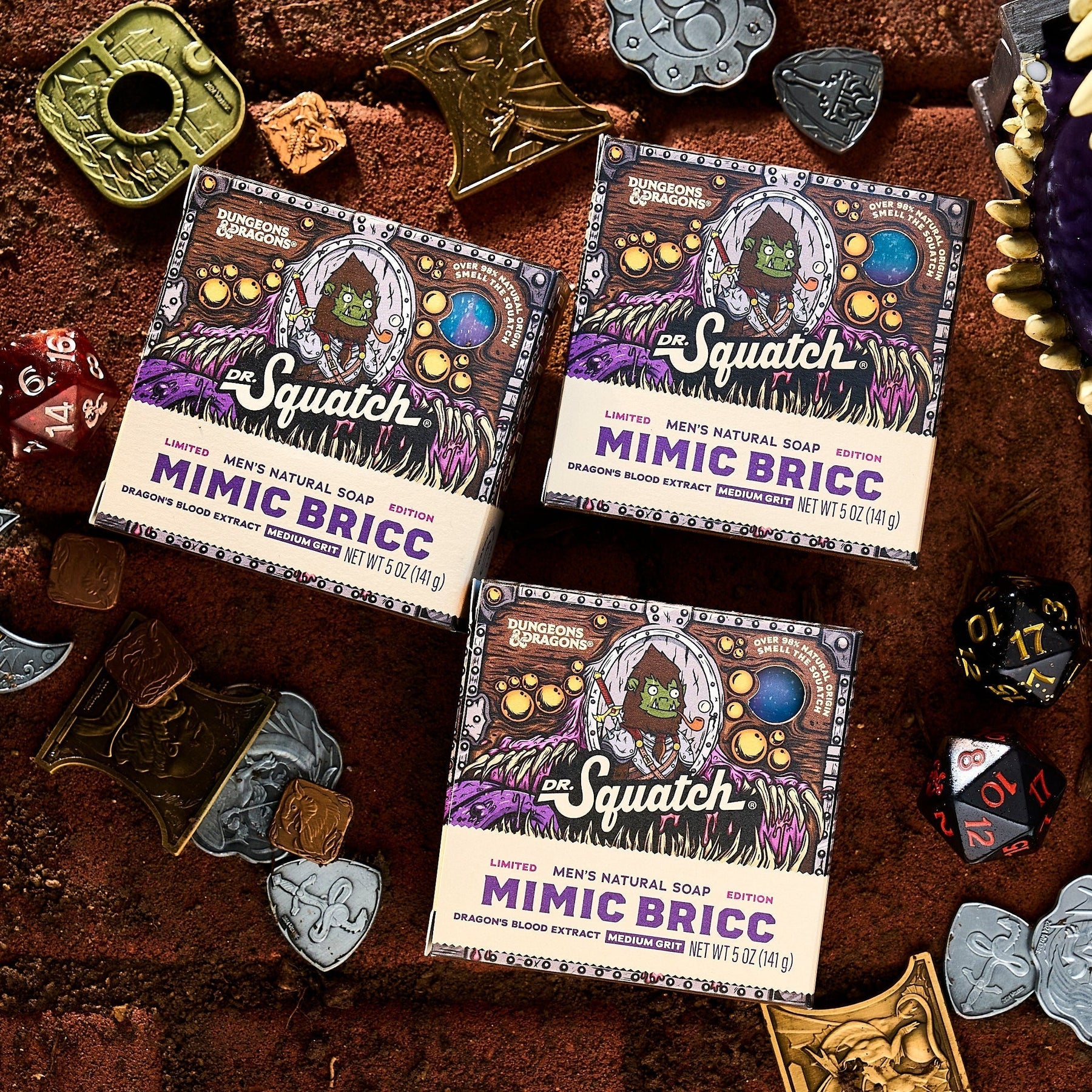 Dungeons & Dragons Mimic Bricc 3-Pack - Exclusive Limited Edition Bar Soap V9
