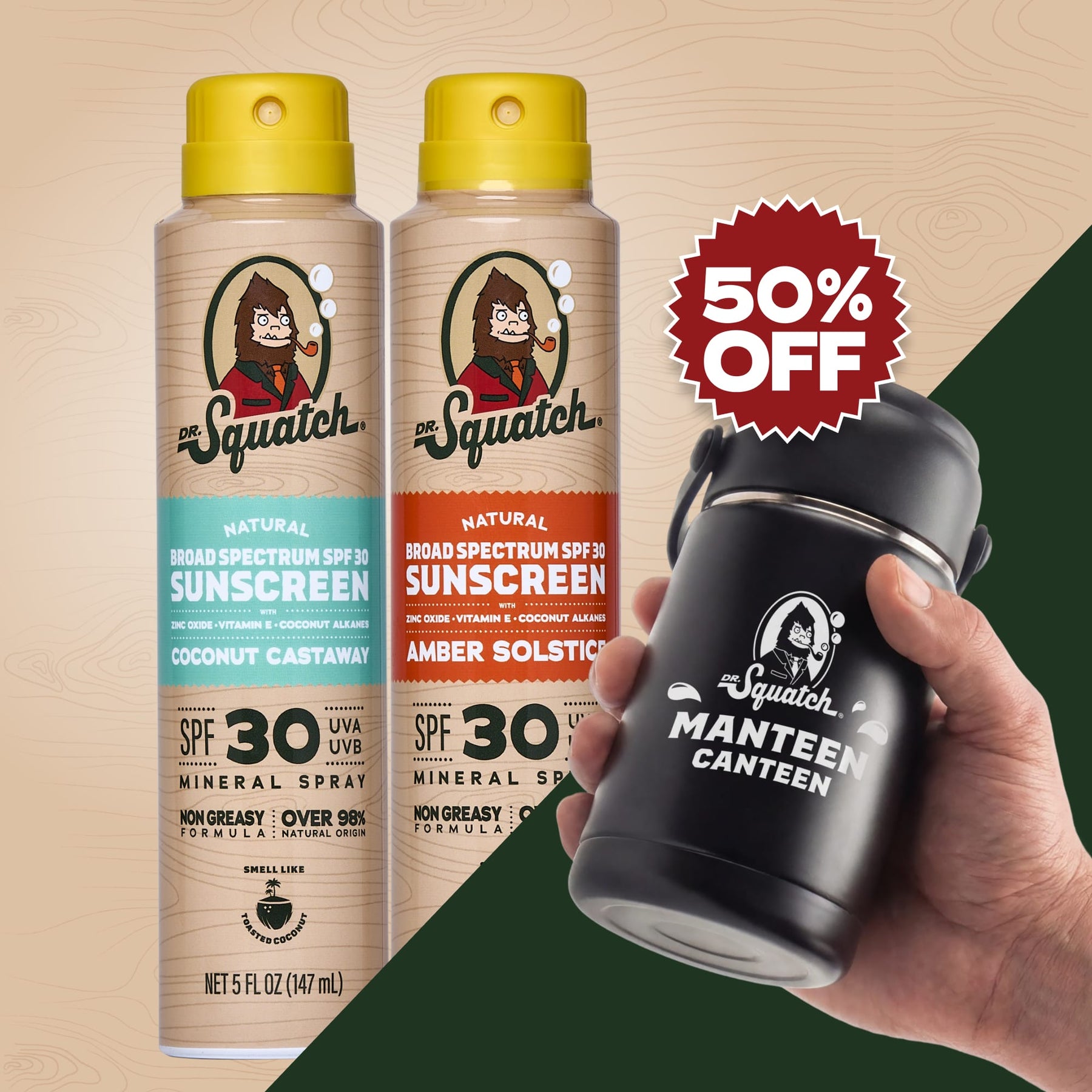 2-Pack Sunscreen + Manteen Canteen G6