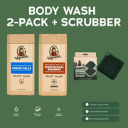 Body Wash 2-Pack + Scrubber C3