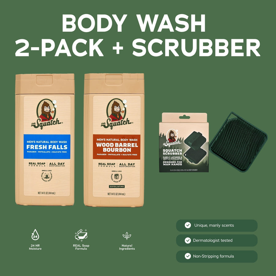 Body Wash 2-Pack + Scrubber C3