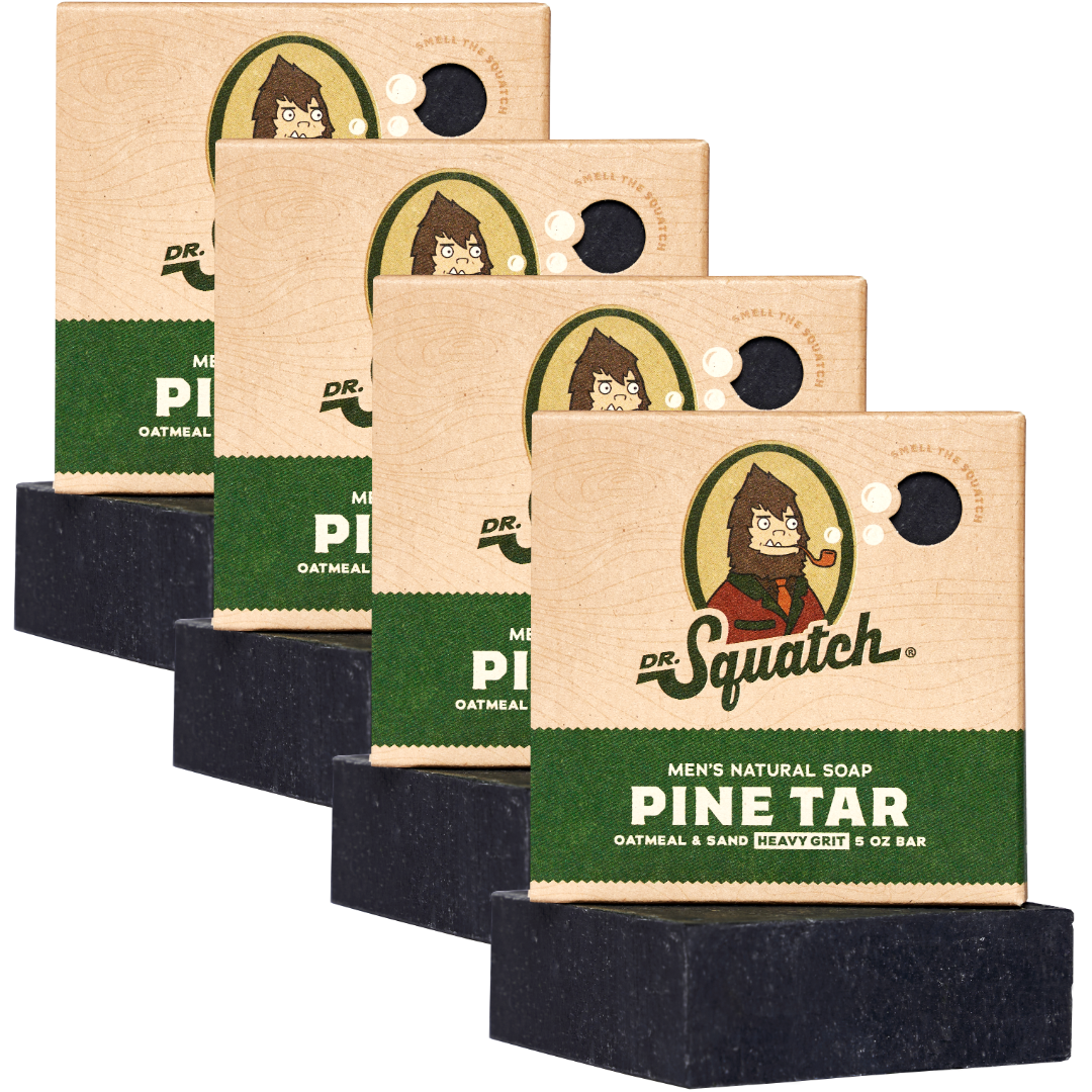 4-Pack Pine Tar Natural Bar Soap J4