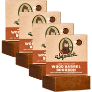 4-Pack Wood Barrel Bourbon Natural Bar Soap F8