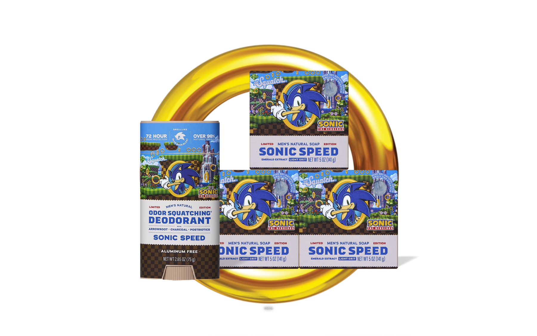 Sonic Speed Super Pack - Exclusive Limited Edition Bar Soap and Deodorant Bundle X9